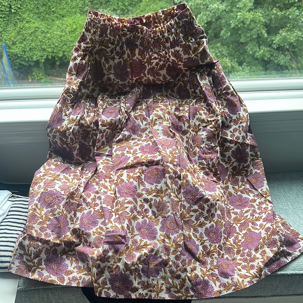 Mares by Liz Joy - Floral Purple and Brown Women's Skirt